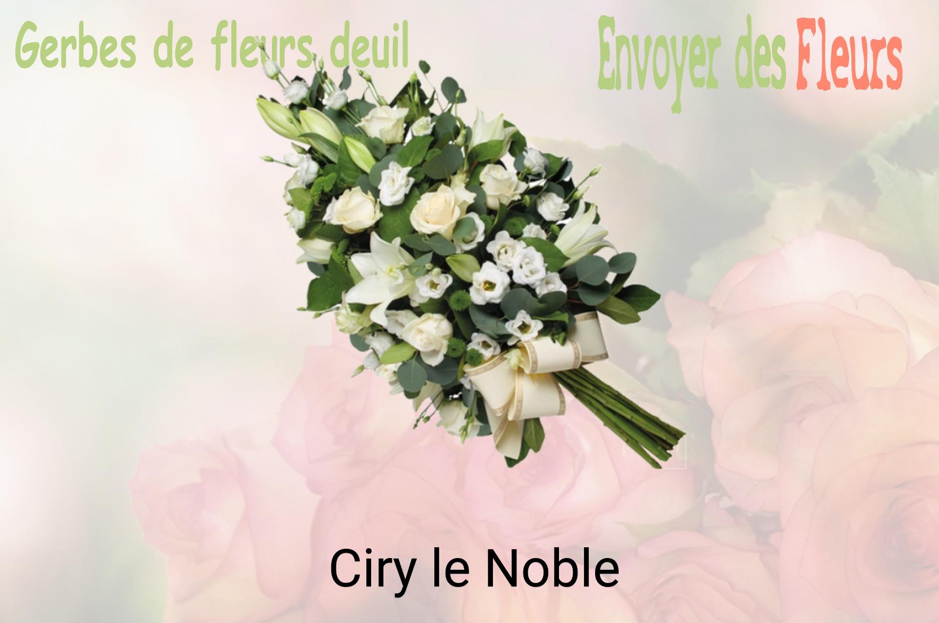 Gerbe de fleurs de deuil livrée à Ciry-le-Noble